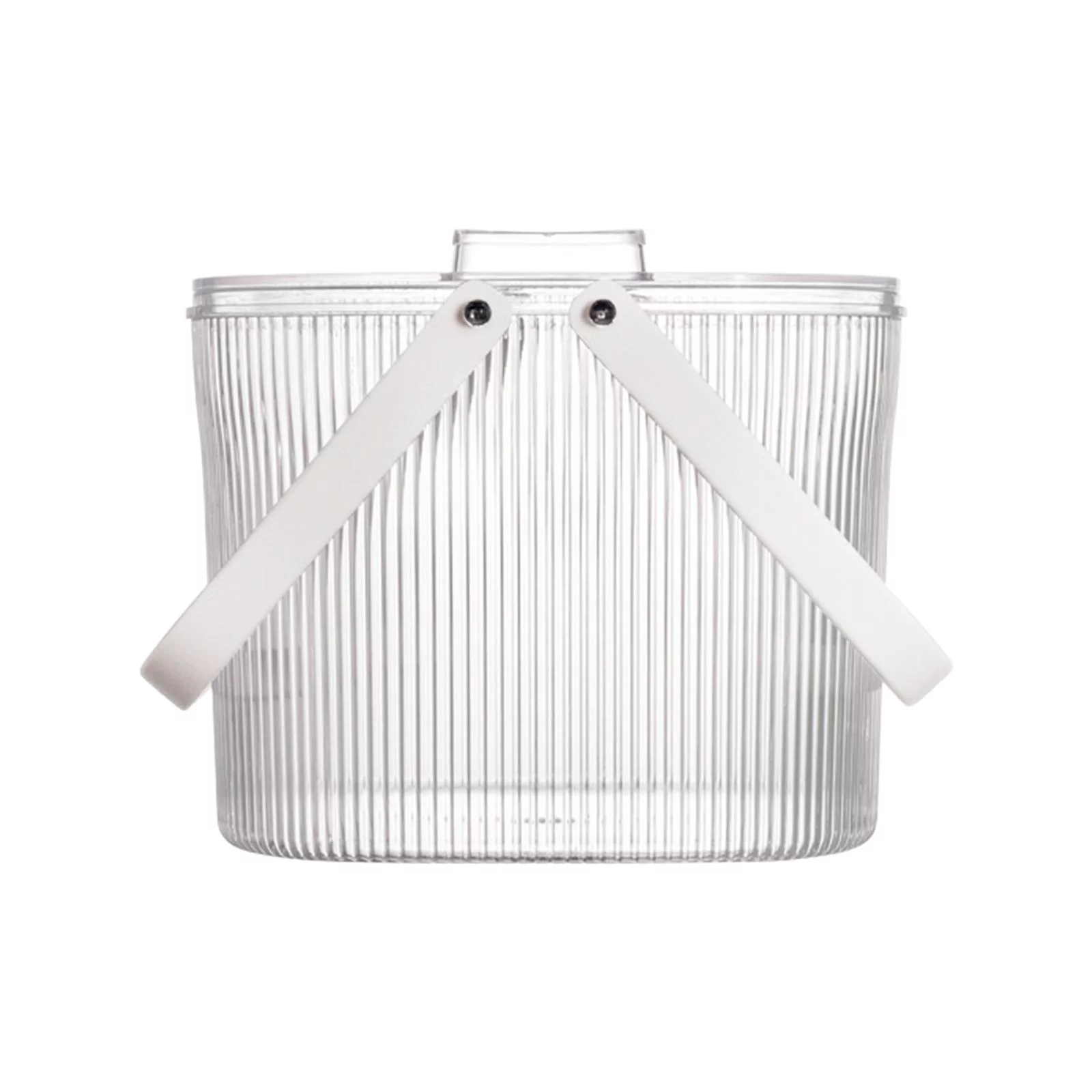 Household Ice Bucket, Bucket Storage Tub Multifunctional Clear with Lid and Small for Champagne Camping Living Room Home