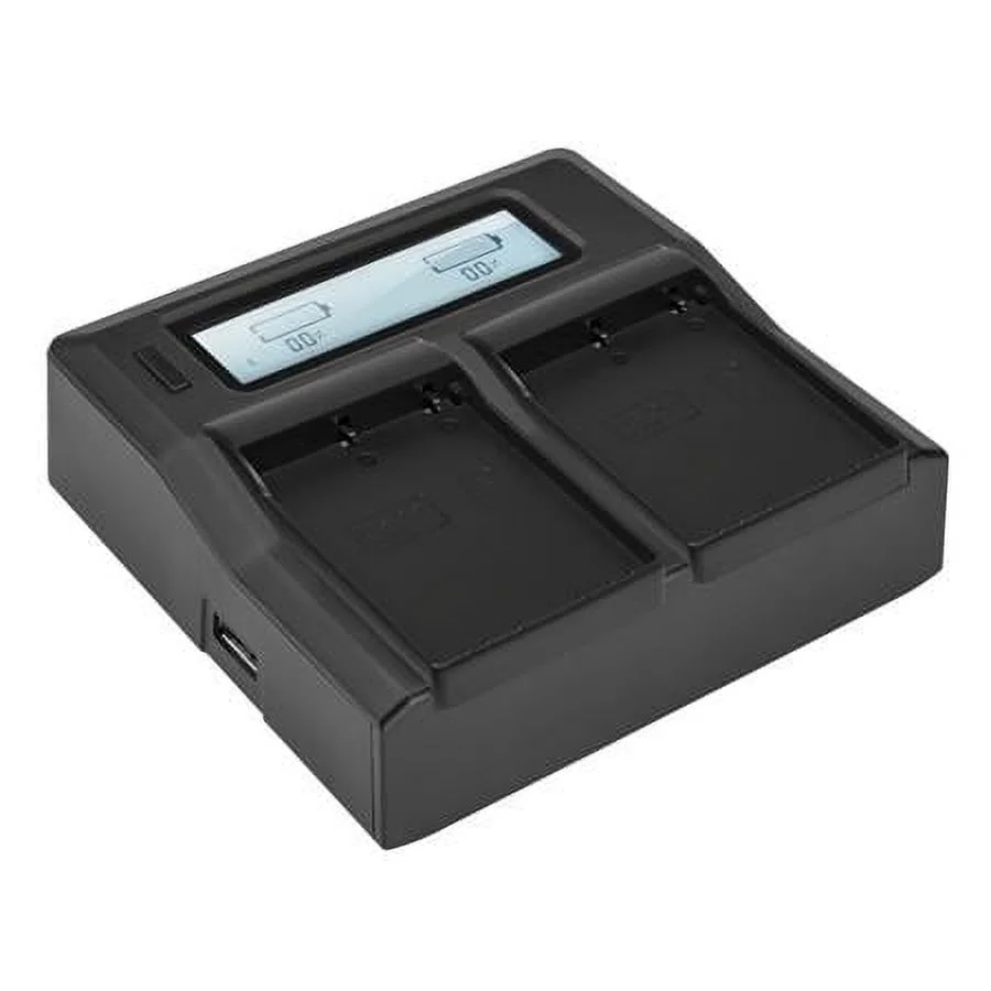 Dual Smart Charger with LCD Screen for Olympus BLH-1
