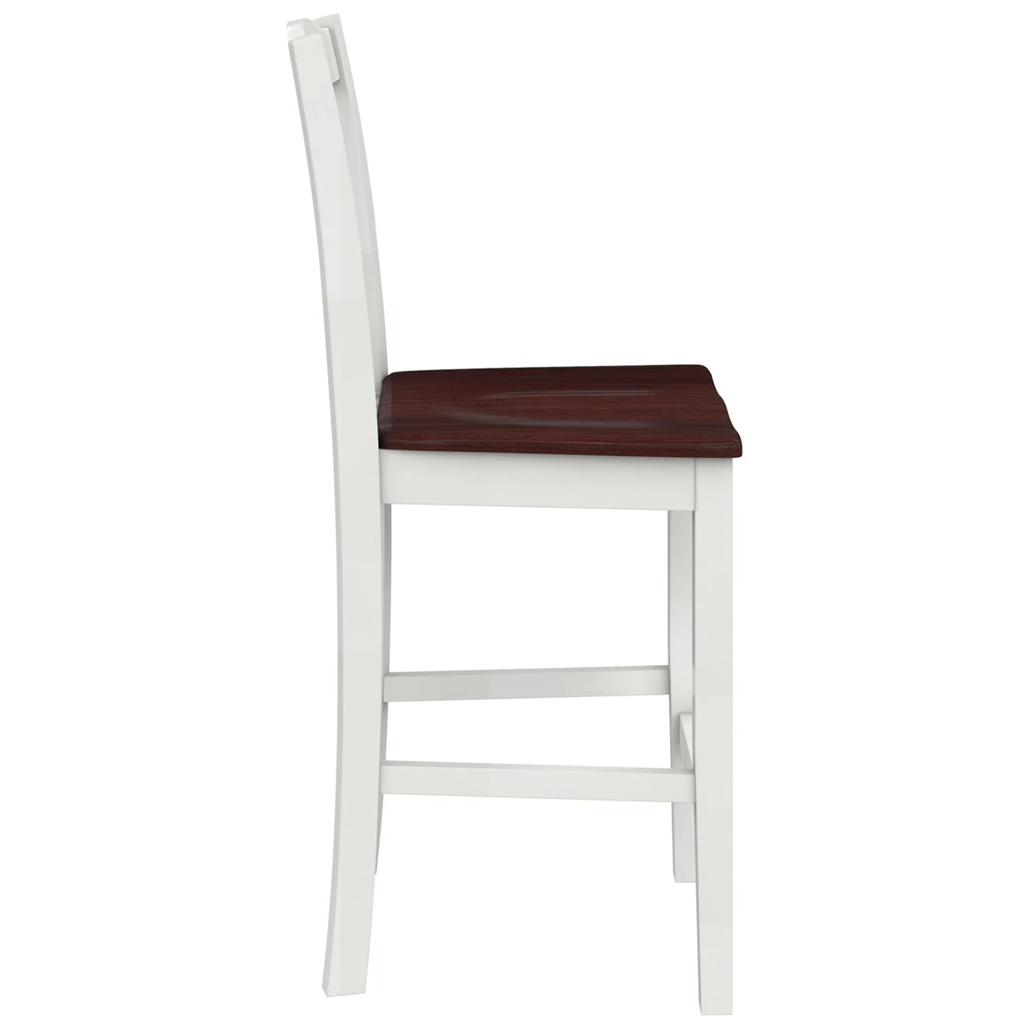 DHP Shiloh 5-Piece Counter Height Dining Set, Rustic Mahogany/White