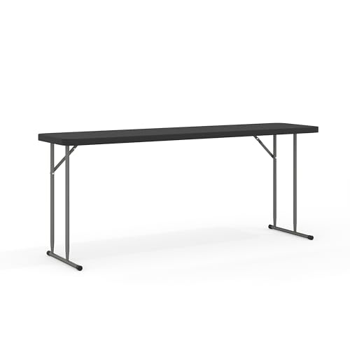 Flash Furniture Kathryn 6' Plastic Folding Training and Event Table, Rectangular Folding Training Table with 220-lb. Static Weight Capacity, White