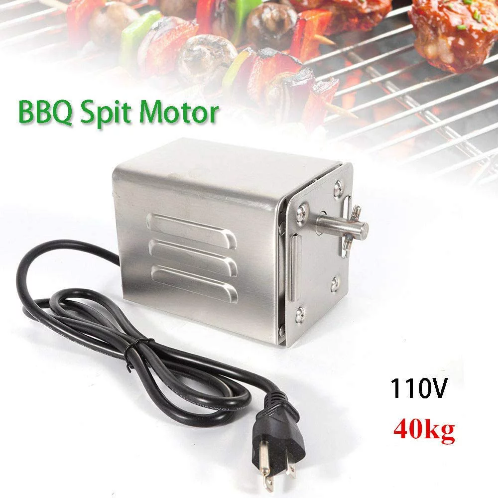 MIDUO Electric BBQ Spit 110V Motor Stainless Steel Rotisserie Chicken Roaster Motor