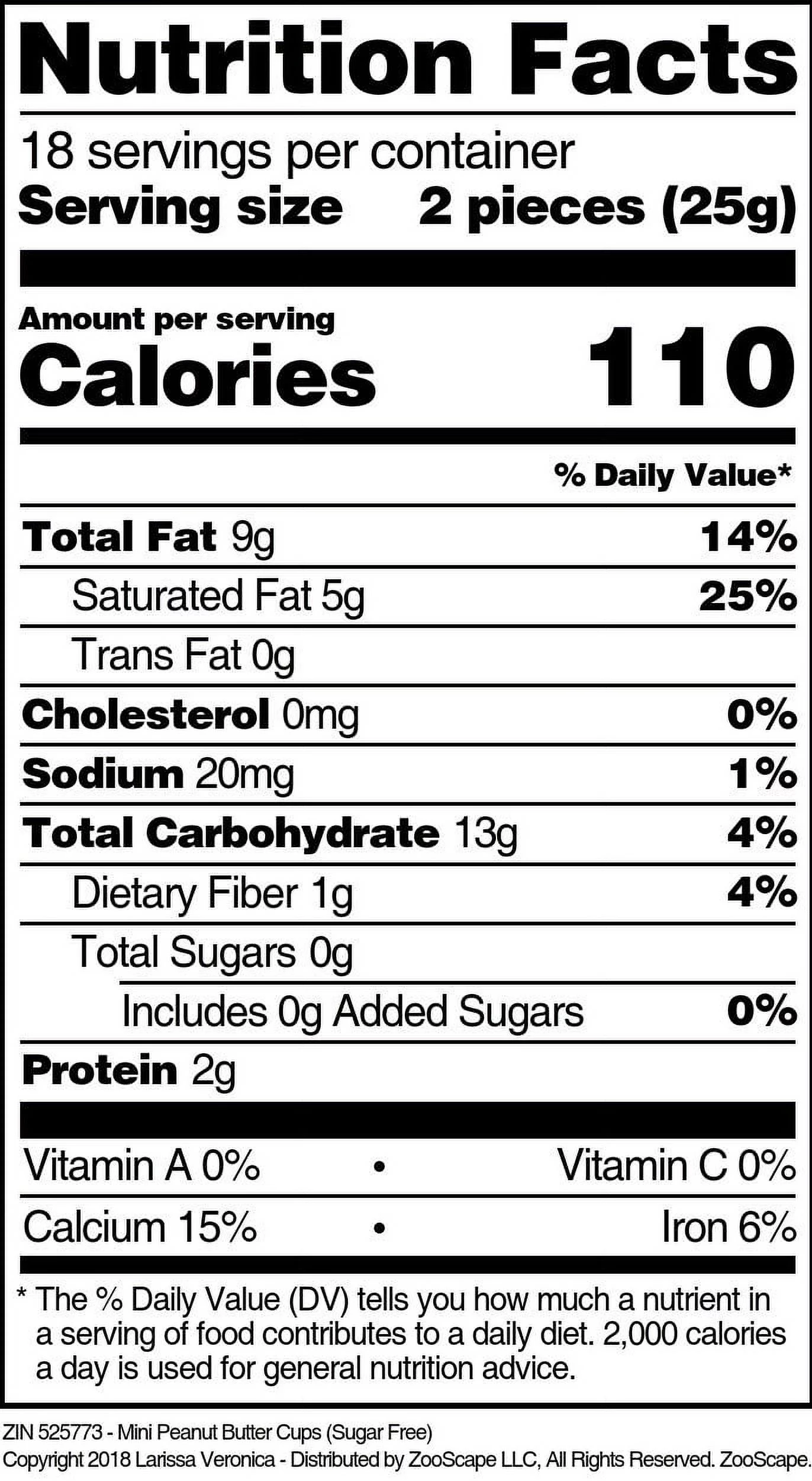 Larissa Veronica Mini Peanut Butter Cups (Sugar Free), (16 oz, 2-Pack, Zin: 525773)