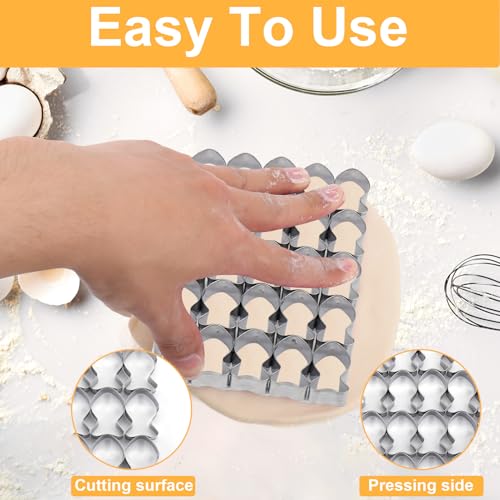 AIERSA Mini Gingerbread Cookie Cutter,Small Christmas Cookie Cutters,1 Inch Tiny Gingerbread Man Shapes Cookie Cutter,20 Cavity Metal Stainless Steel Christmas Cookie Cutters