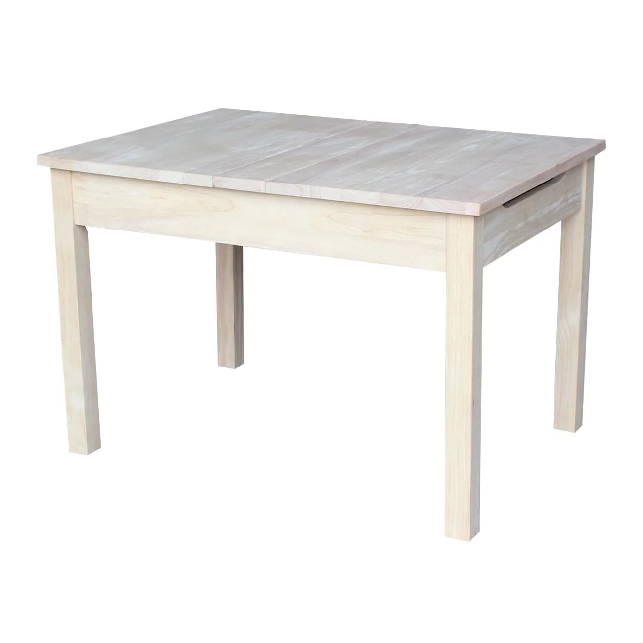International Concepts Indoor Wood Lift Top Table for Storage in Unfinished