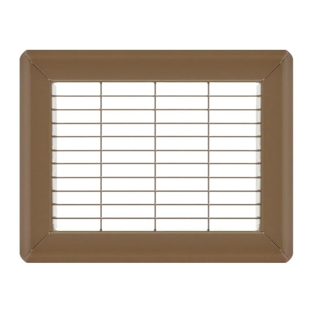 6in x 8in Imperial Brown Heavy Gauge Steel Floor Grille - Heating and Cooling Air Vent