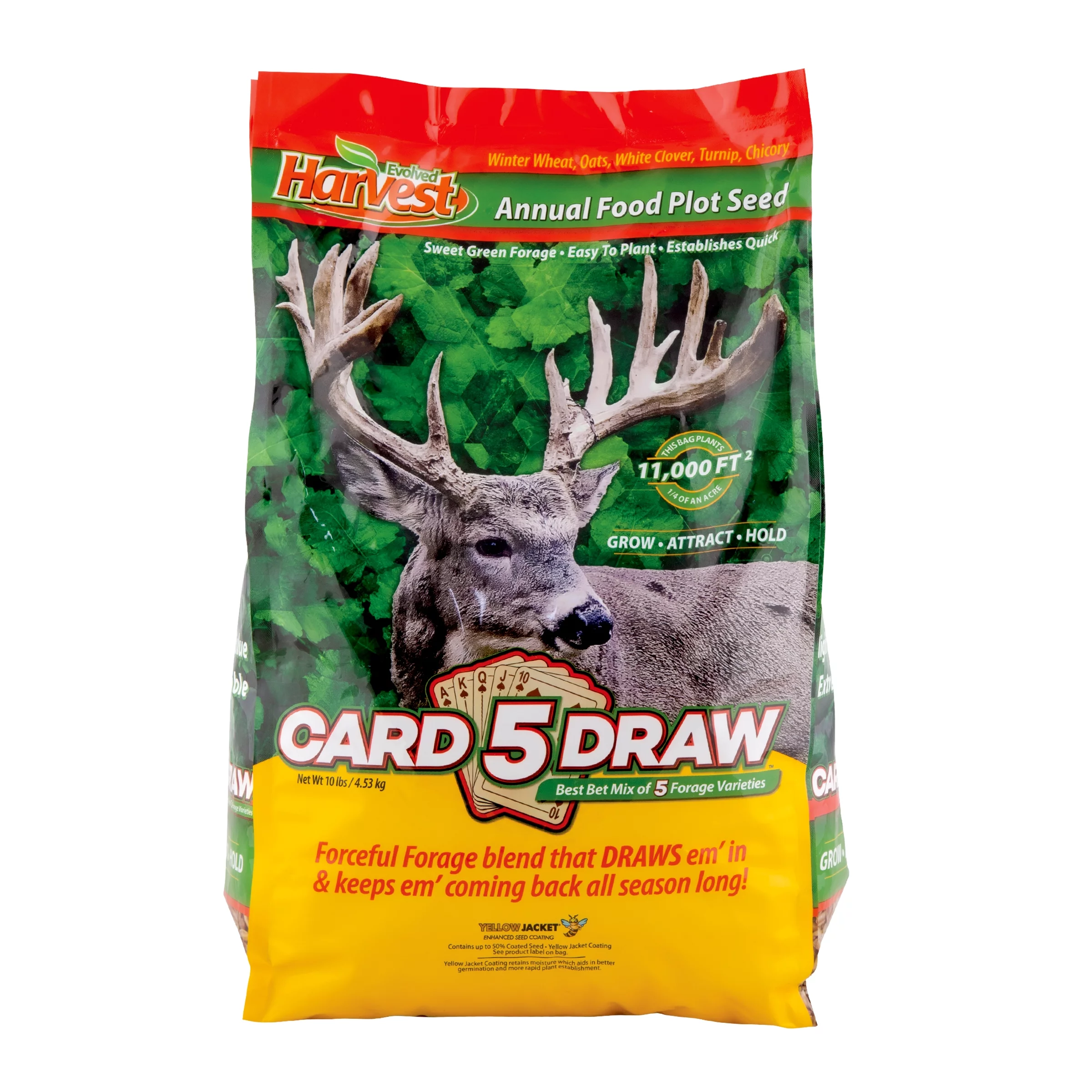 Evolved Harvest 5 Card Draw Food Plot Seed, 10 lb Bag
