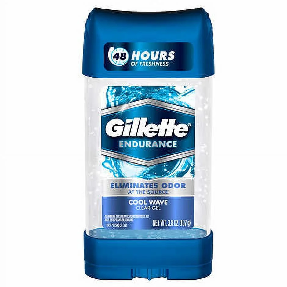Gillette Anti-Perspirant Deodorant Clear Gel, Cool Wave 3.8 oz (Pack of 6)