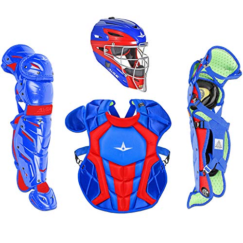 All-Star S7 Axis Ages 9 to 16 - Baseball Catching Equipment Kit (Includes Helmet, Chest Protector, Leg Guards), Meets NOCSAE