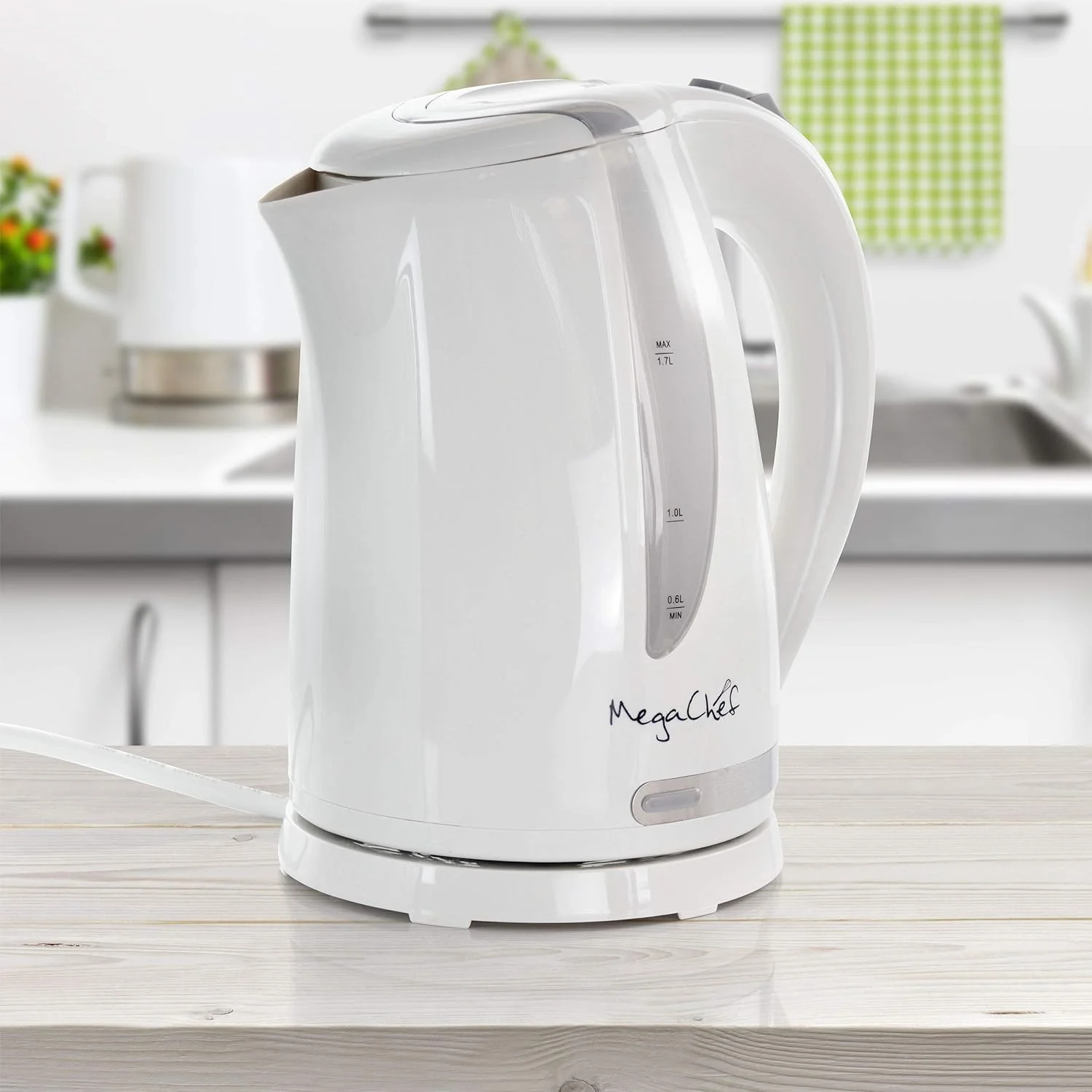 Chef 1.7Lt. Plastic Electric Tea Kettle In White