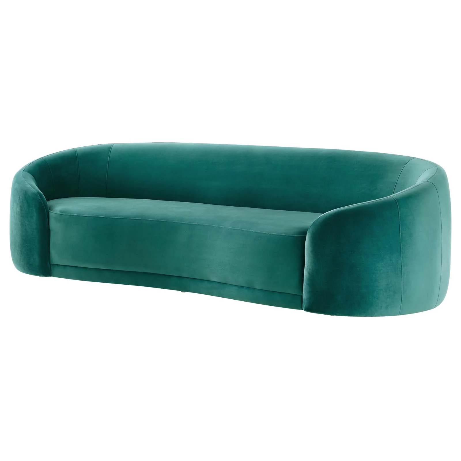 Sofa, Teal Blue, Velvet, Modern Contemporary, Mid Century Living Hotel Lounge Cafe Lobby