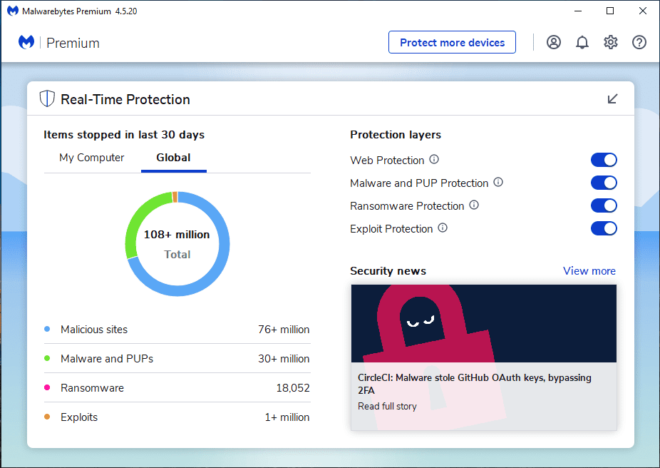 Malwarebytes Premium 3-Device 1-Year Subscription [Download]