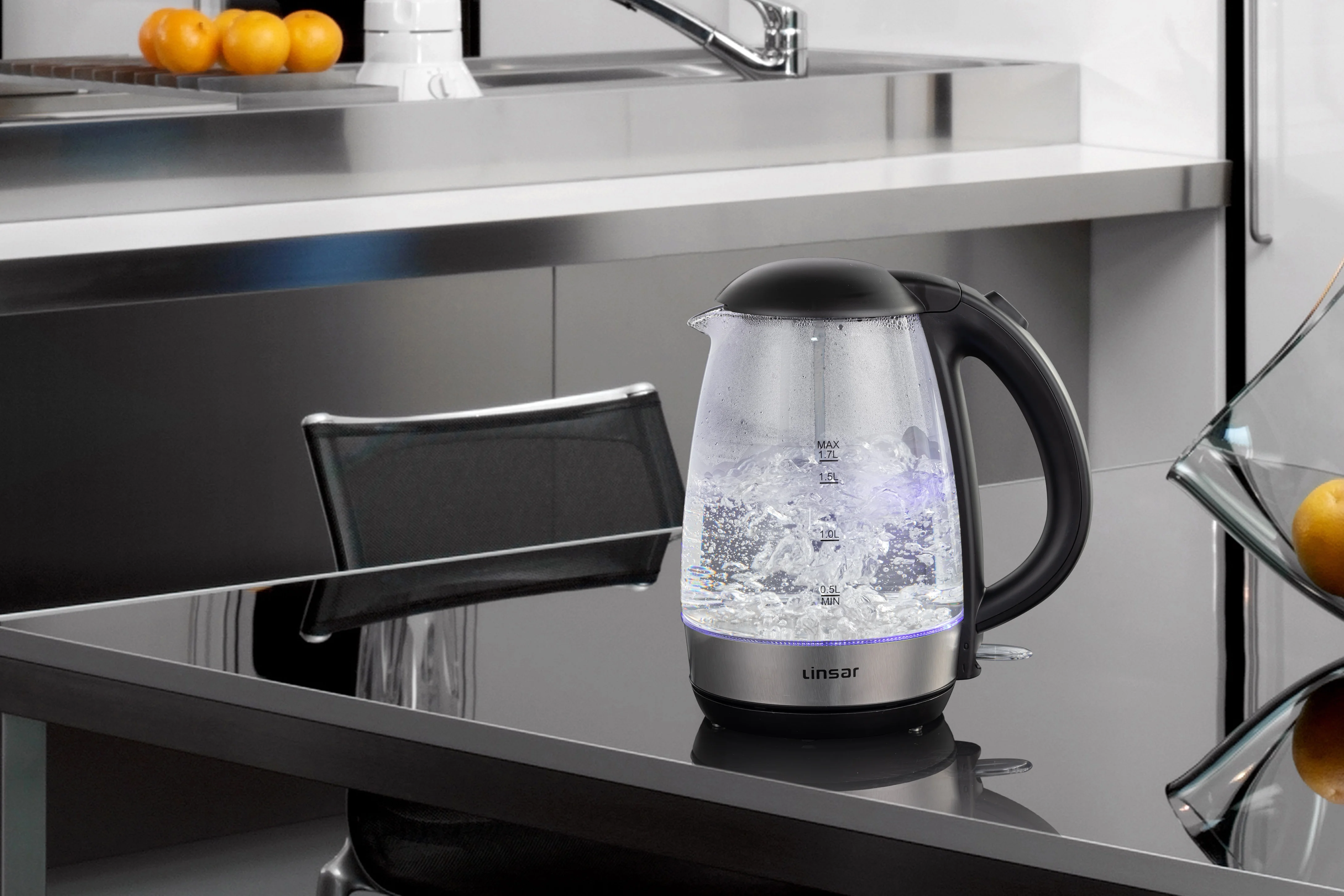 Linsar Large Capacity Electric Glass Water Kettle - LED Light