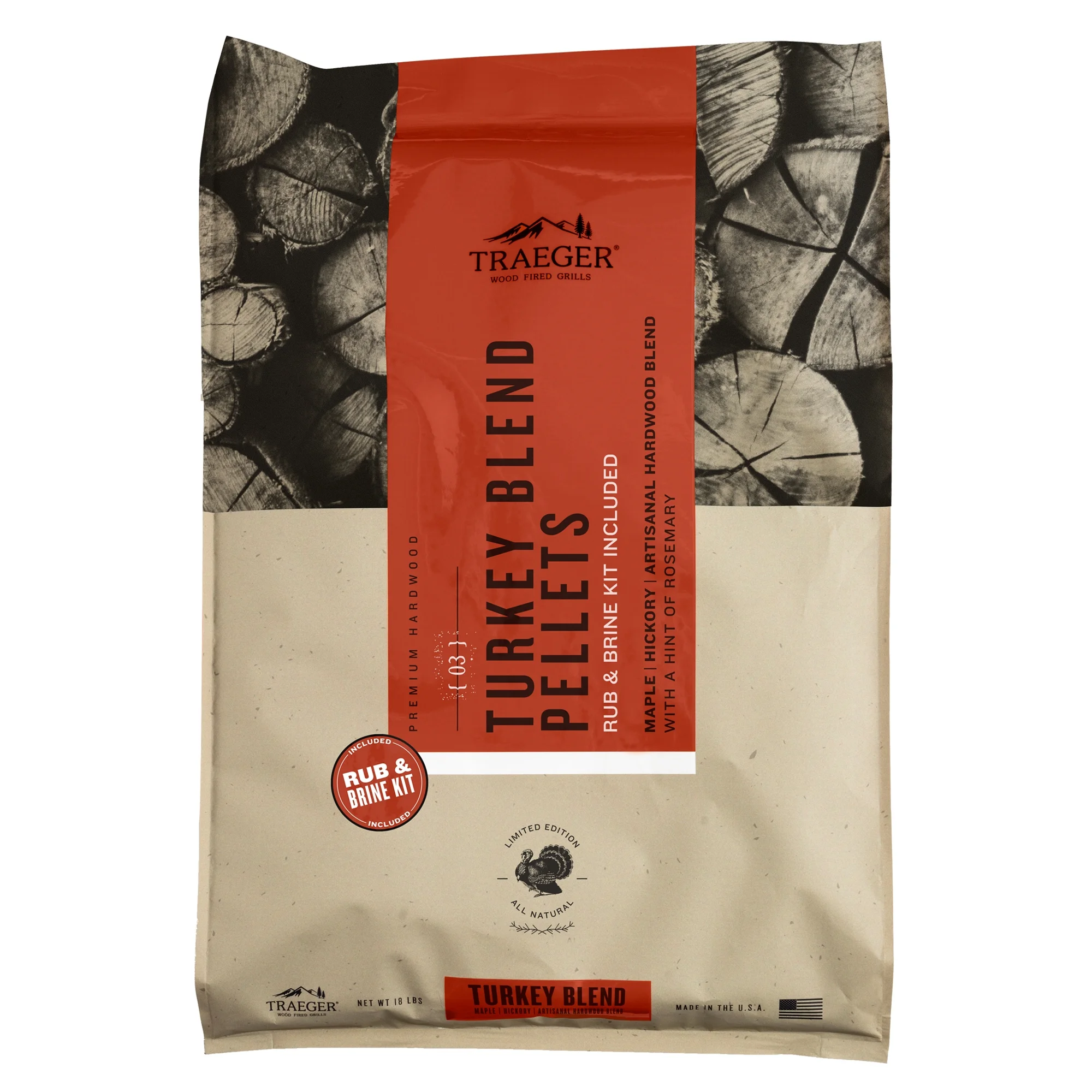 Traeger Pellet Grills Limited Edition Turkey Wood Pellets with Brine Kit