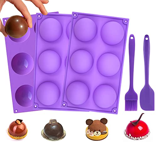 Hot Chocolate Bomb Mold Silicone Large Chocolate Sphere Mold Chocolate Ball Molds Silicone Hot Cocoa Bomb Molds 2.5