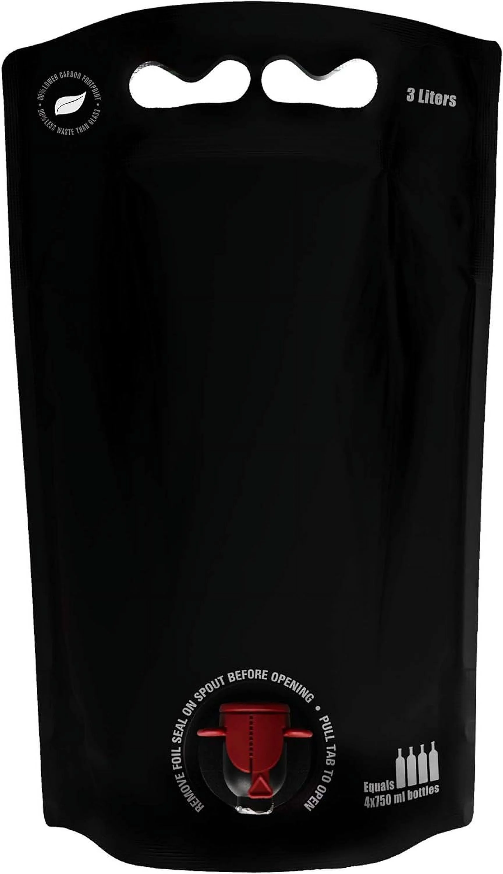3L Black Wine Pouches (3 Pack) [Eco-Friendly Wine Bottle Alternative] - Easily Bottle, Dispense & Store Your Wines - Perfect For Home Winemakers And Small Wineries To Sell In Your Tasting Room!