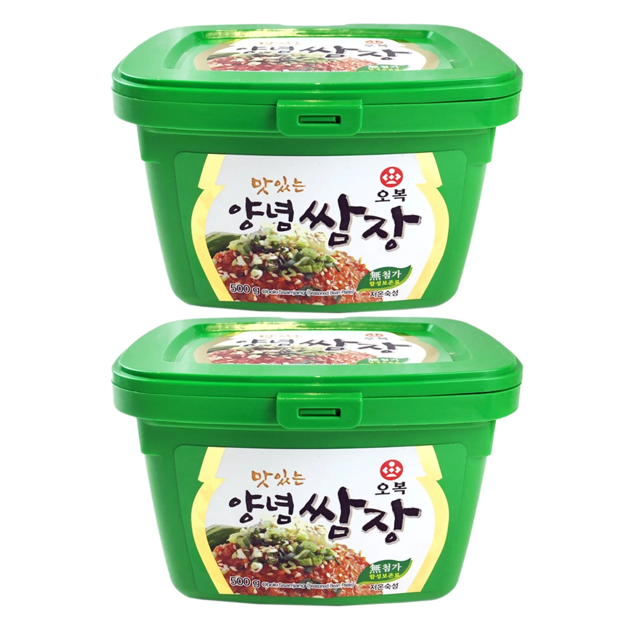 Korean Seasoned Soybean Paste Ssamjang Mild Spice Dipping Sauce for KBBQ, Vegetables, Samgyupsal Lettuce Wraps Home Kitchen Gourmet Seasonings 500g Pack of 2 & CUSTOM Storage Carrier