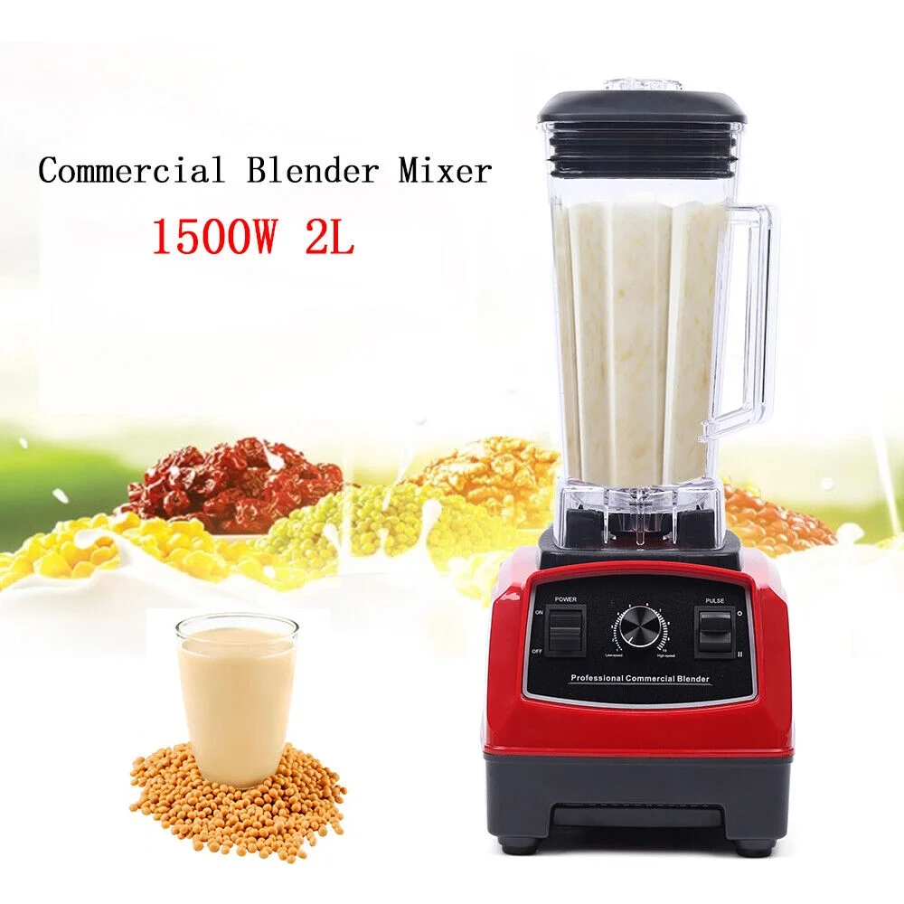 2L Commercial Professional Countertop High Speed Blender Mixer Plastic Housing