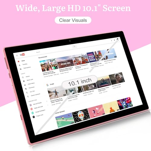 2 in1 Tablet with Keyboard Android Tablet 10 Inch Tablets, Include Mouse Case Stylus 5G-WiFi WiFi-6 128GB ROM+6GB RAM 10 in IPS 2MP+8MP Dual Camera 6000mAh Battery 10.1