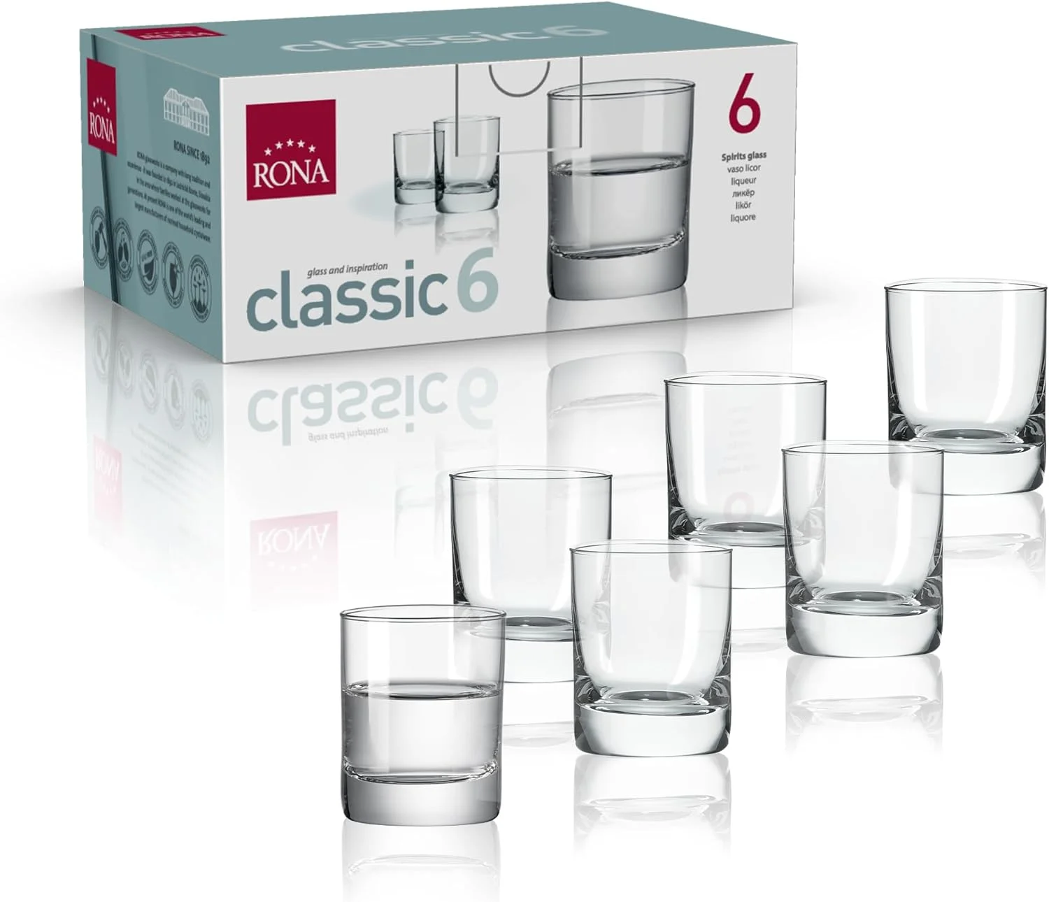 Classic Spirits Glass | Set Of 6 | 2 Oz. |