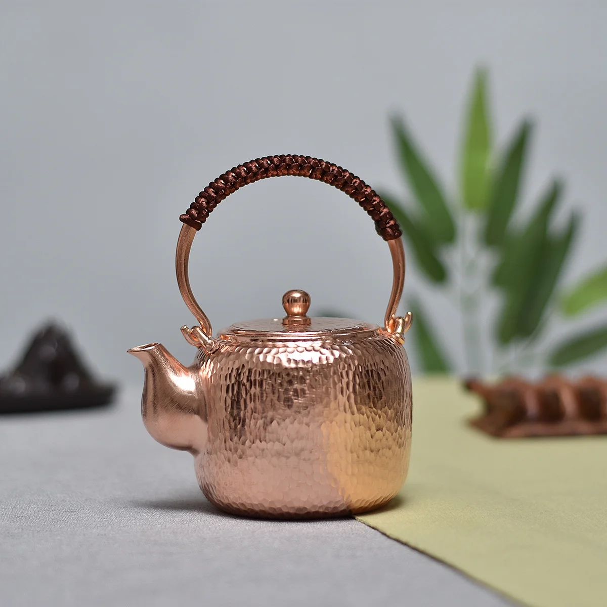 300ml Hand-made  Pure Copper Teapot  Lifting Beam Teapot Small Copper Pot Kung Fu Tea Set