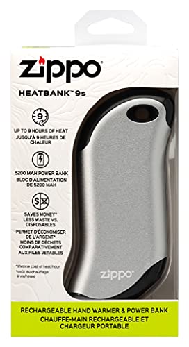 Zippo Silver HeatBank 9s Rechargeable Hand Warmer