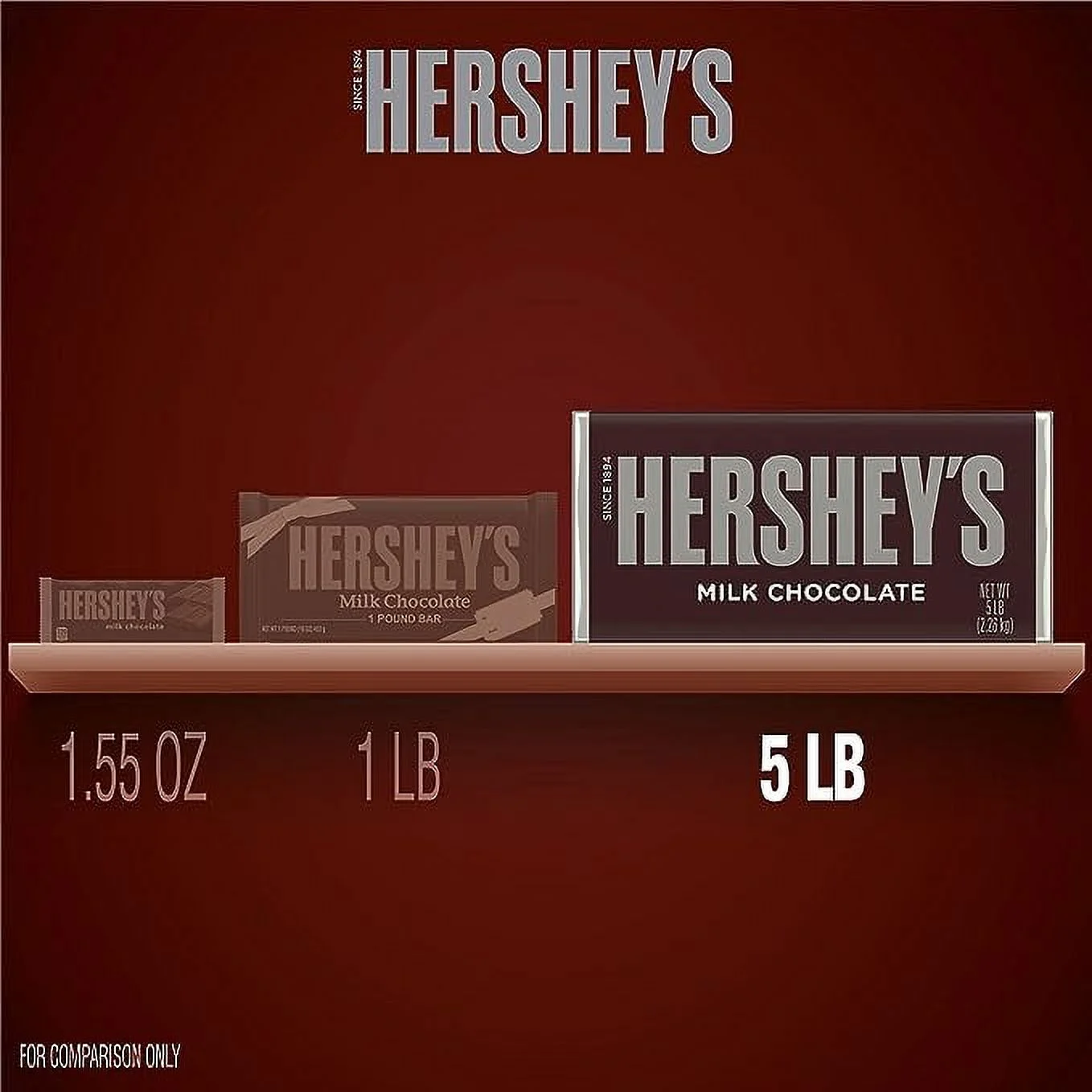 HERSHEY'S 5 Pound Holiday Chocolate Candy Bar Gift