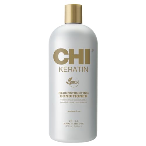 CHI Moisturize It Duo Keratin Shampoo & Conditioner Set, Hydrating Formula Restores & Strengthens Hair, Sulfate & Paraben-Free, 2 Bottles, 32 Oz