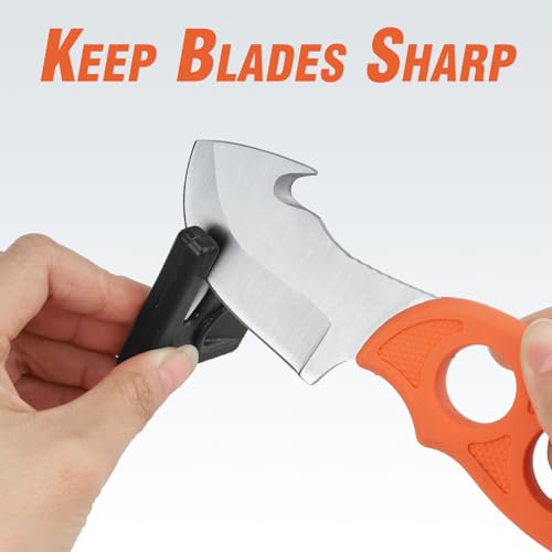 NEW VIEW Deer Processing Hunting Knife Set, 9-Piece Game Field Dressing Kit Gifts for Men, Includes Skinning Boning Butcher Knives, Gut Hook, Bone Saw, Rib Spreader, Sharpener, Gloves, Case