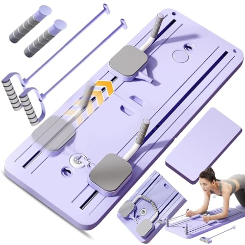 Pilates Board - 2024 Pilates Reformer Set, Multi-Purpose Foldable Pilates Reformer Board for Home, 5in1 Pilates Sliding Board