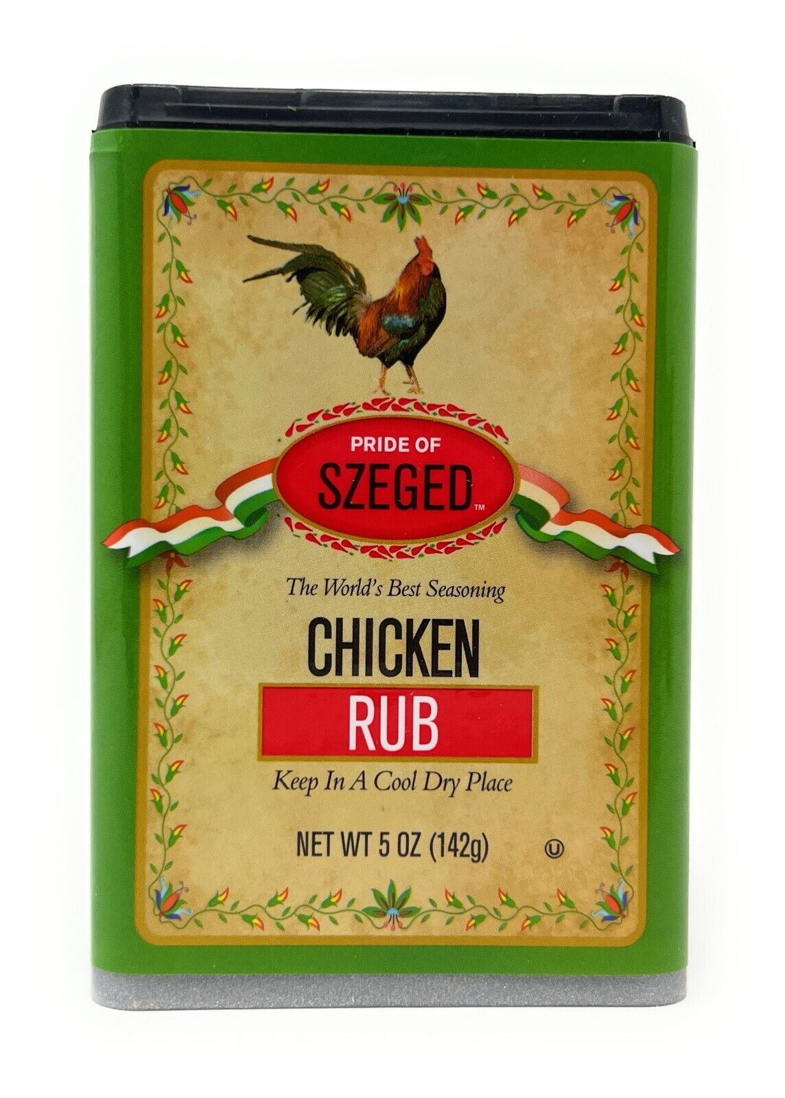 Szeged Chicken, Fish, Rib & Steak Rub, Gourmet Seasoning, 5 oz tin - 4 Pack