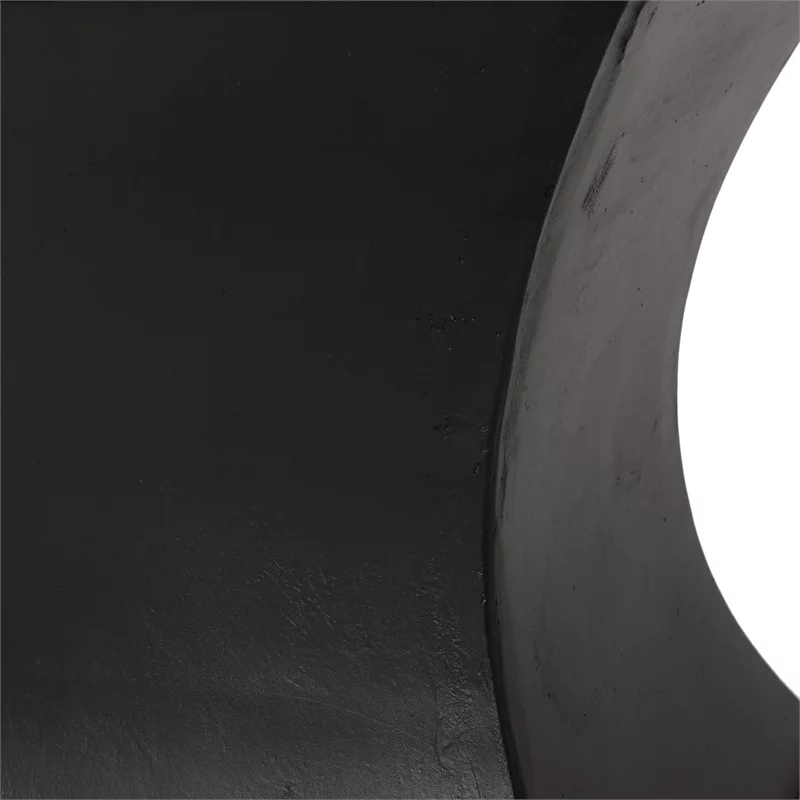 Fallaon Outdoor Lightweight Concrete Side Table, Matte Black