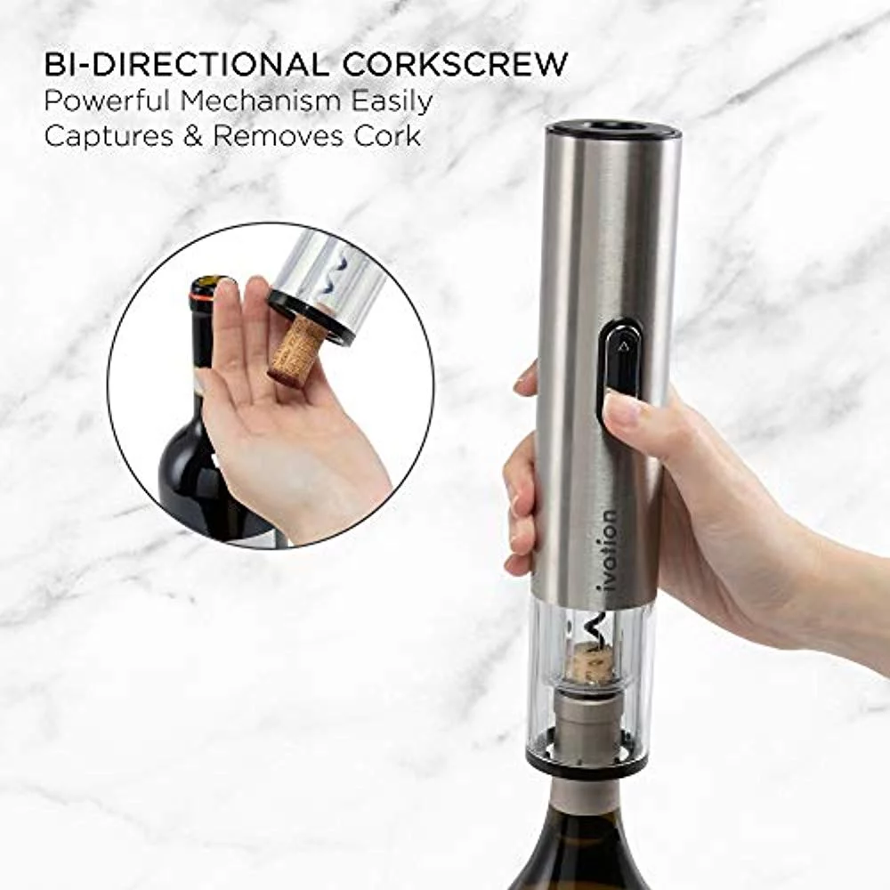 Ivation Electric Wine Opener, 7-Piece Wine Gift Set, Electric Bottle Opener, Wine Aerator Pourer