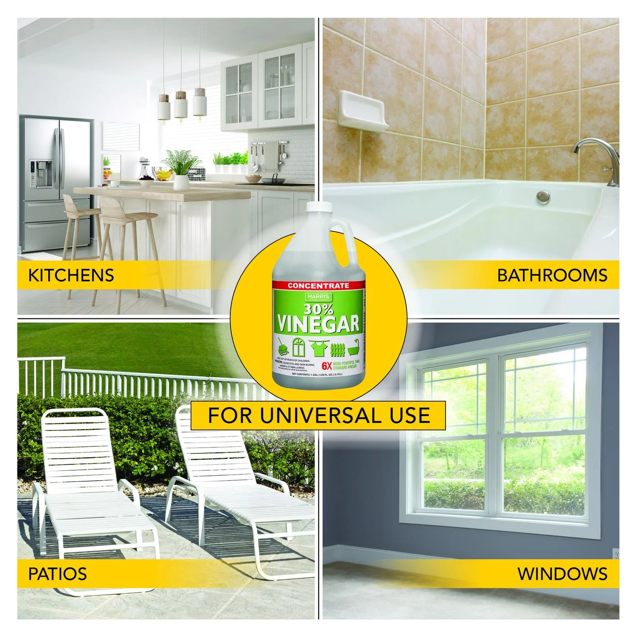 Harris 30% Vinegar Cleaner Concentrate, 1 Gallon