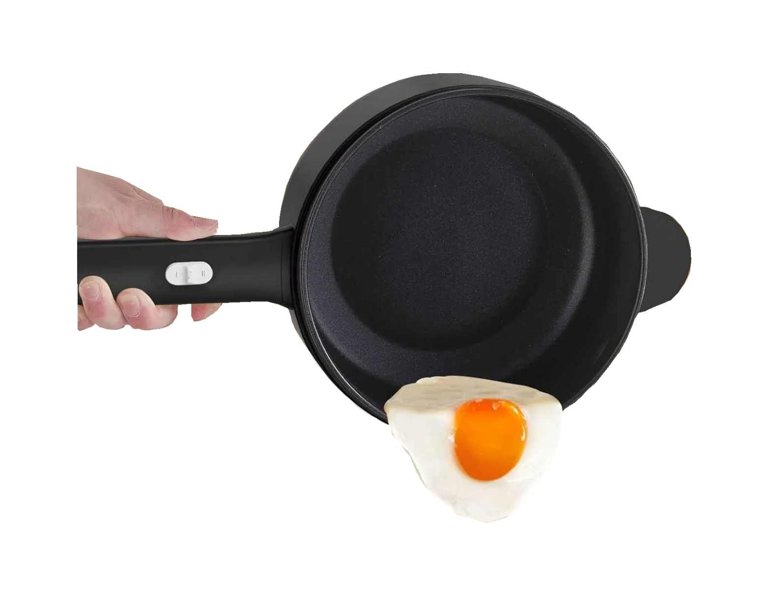 2L Non-Stick Sauté Pan, Rapid Noodles Cooker, Mini Pot for Steak, Egg, Fried Rice, Ramen, Oatmeal, Soup with Power Adjustment, College Dorm Room Essential