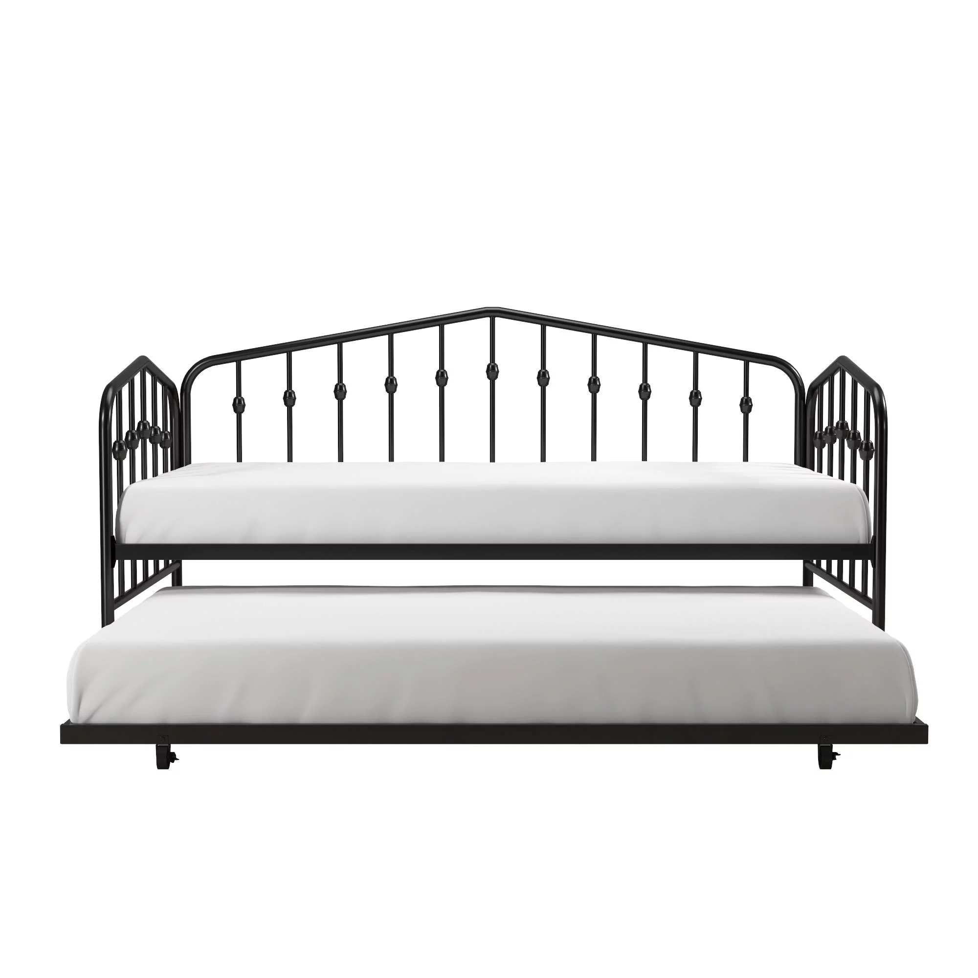 Novogratz Bushwick Metal Daybed & Trundle, Twin, Black