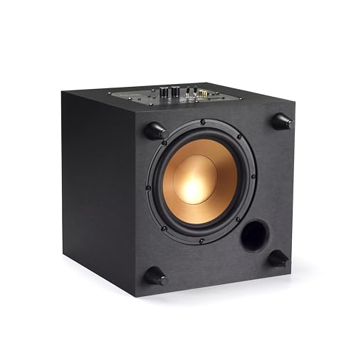 Klipsch Reference R-8SW Surround Subwoofer, 150 Watts Peak Power (Brushed Black Vinyl, 8-Inch)