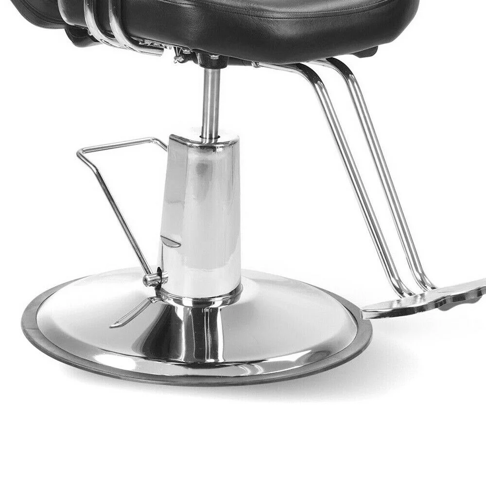 Silver Barber Chair Replacement Hydraulic Pump 4 Screw Beauty Salon Adjustable Height 440 lbs Weight Capacity
