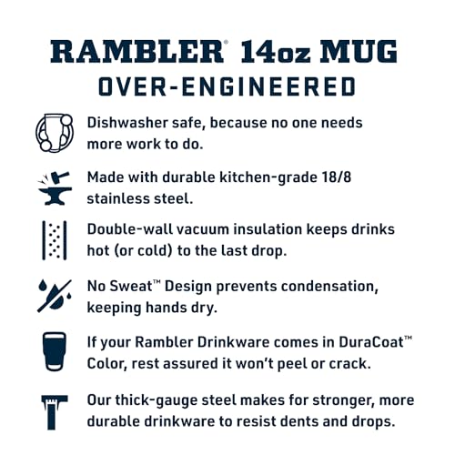 YETI Rambler 14 oz Stackable Mug, Vacuum Insulated, Stainless Steel with MagSlider Lid