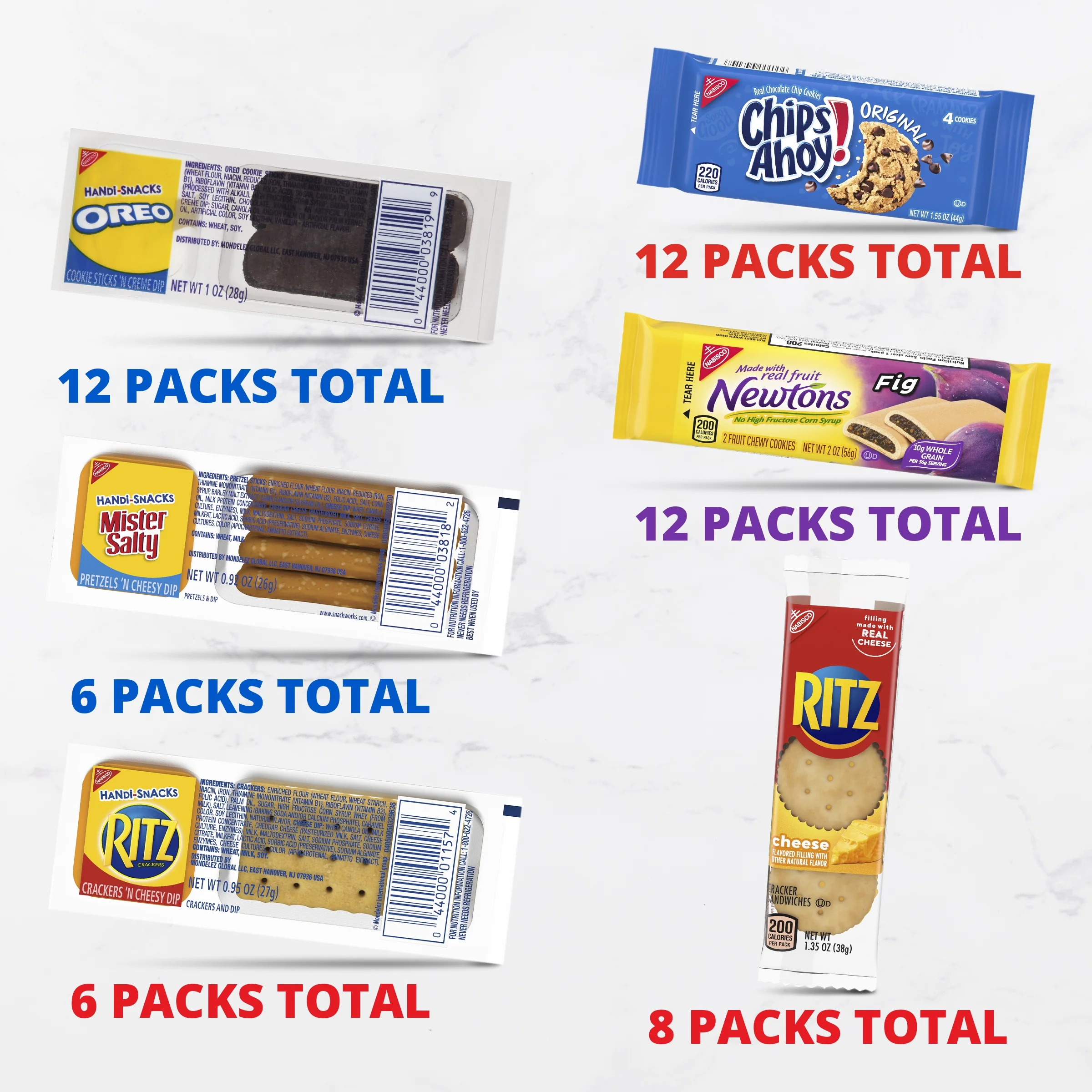 Nabisco Ultimate Sweet and Salty Snack Variety Pack, 56 Snack Packs