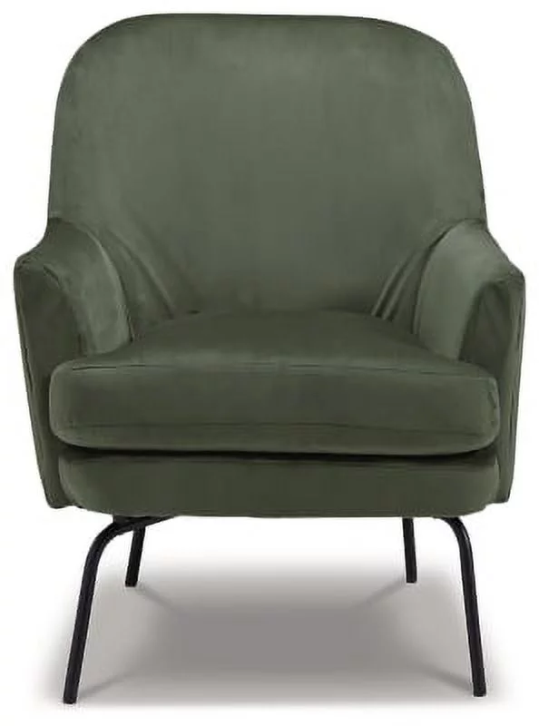 Signature Design by Ashley Dericka Modern Velvet Upholstered Accent Chair, Green