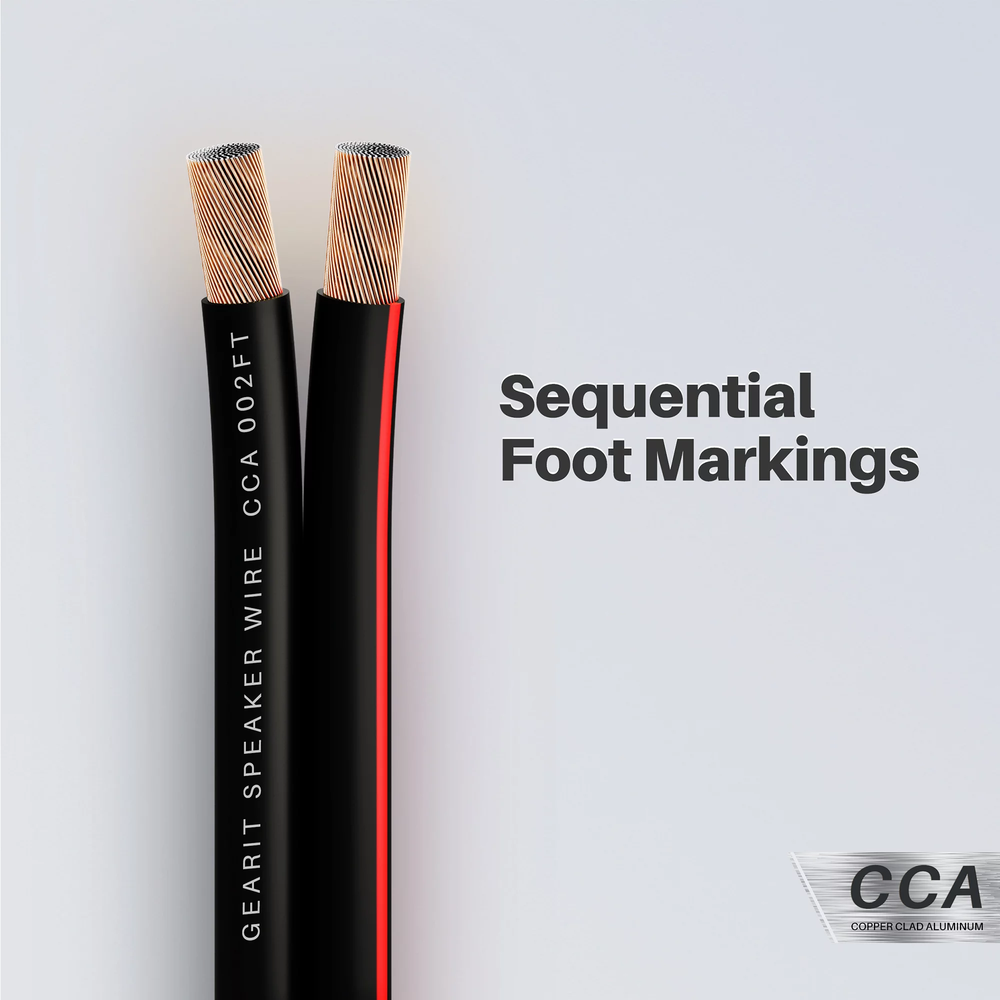 GearIT Pro Series 12 Gauge Speaker Wire Copper Clad Aluminum CCA Audio Cable, Black 200 ft