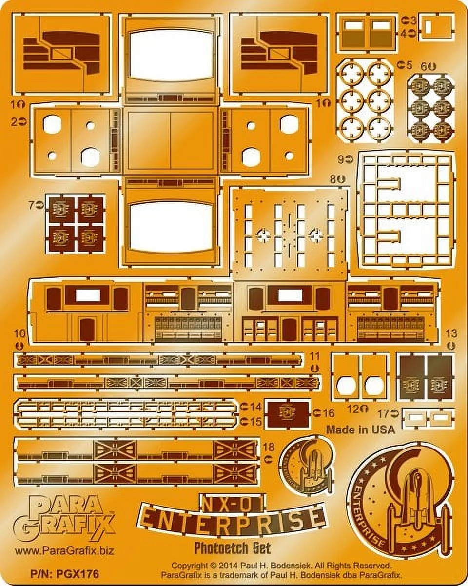 1/350 Star Trek: USS Enterprise NX01 Photo-Etch Set for PLL