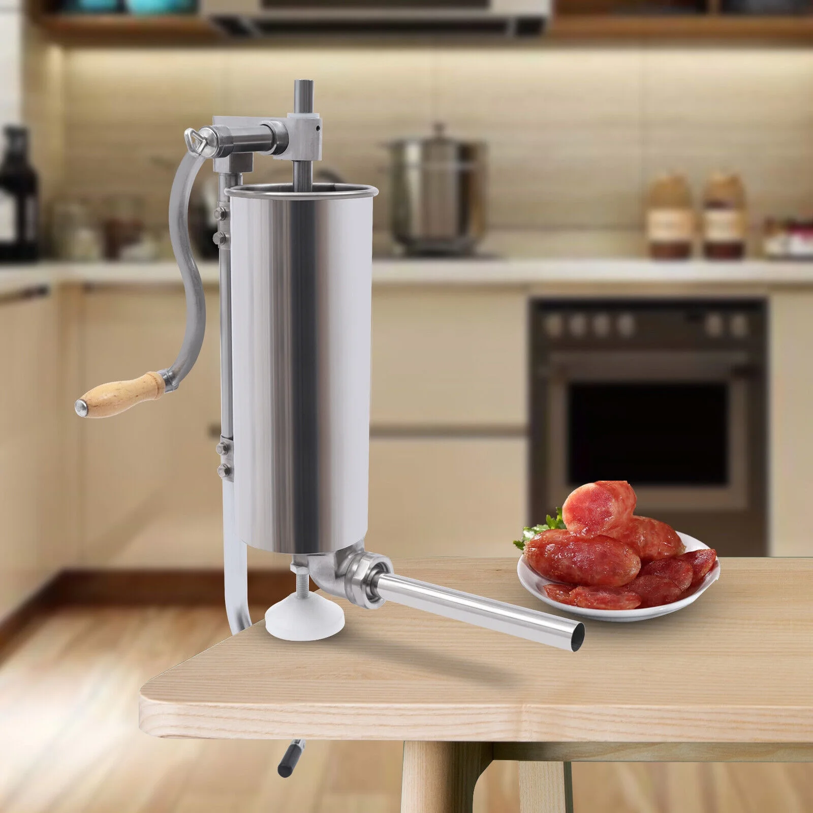 3L Vertical Manual Meat Sausage Stuffer Filling Stuffer Machine Stainless Steel