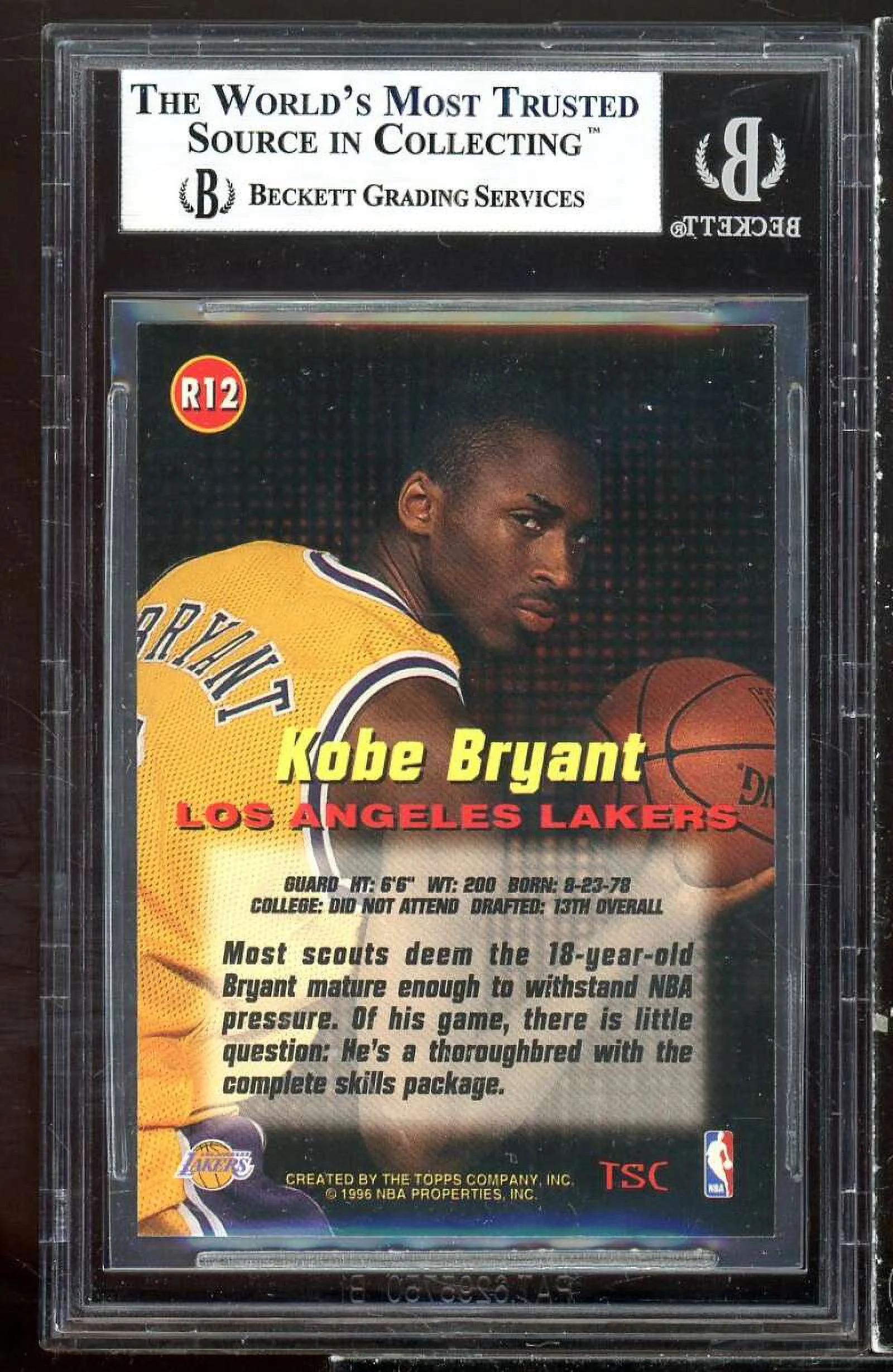 Kobe Bryant Rookie Card 1996-97 Stadium Club Rookies I #R12 BGS 8.5