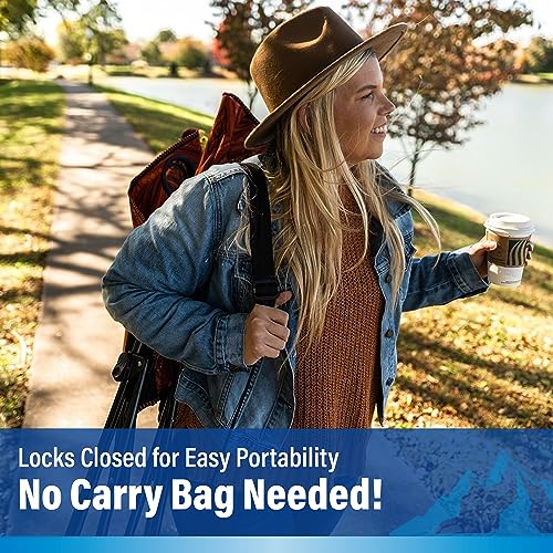 Kijaro Dual Lock Folding Camp Chairs - Versatile for Sports, Outdoors & Lawns - Locks Positions - Maldives Blue