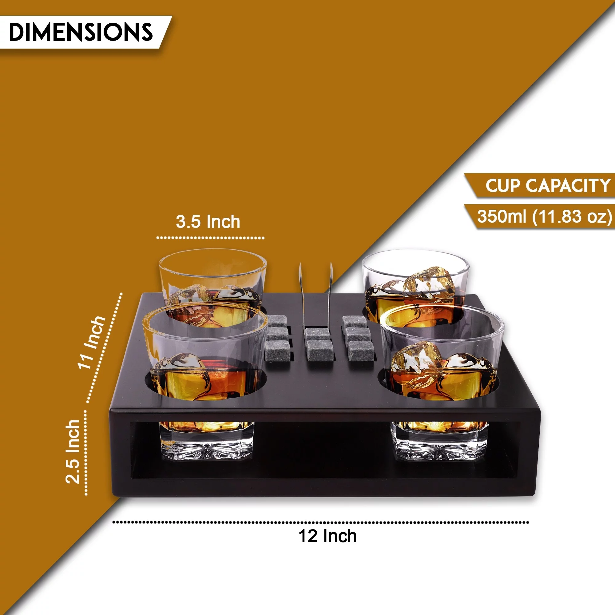 Bezrat Old Fashioned Whiskey Glasses Set