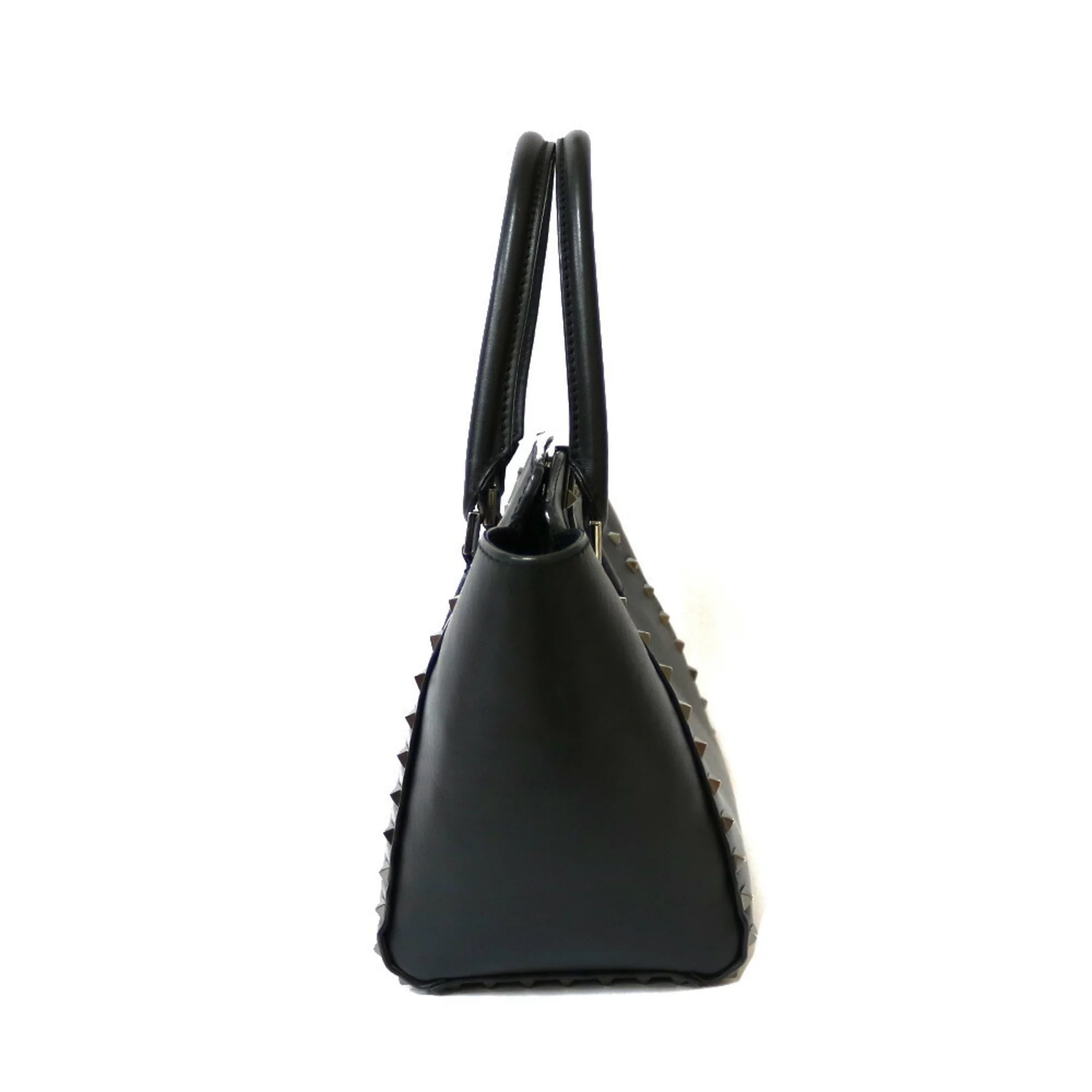 Pre-Owned VALENTINO Shoulder Bag Handbag Black Women's Leather (Good)