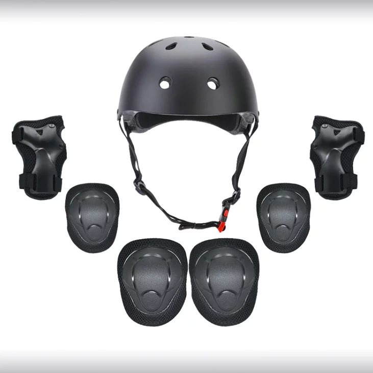 7Pcs Children Outdoor Sports Shinguards Breathable Boy Girl Skating Skateboard Protective Supplies