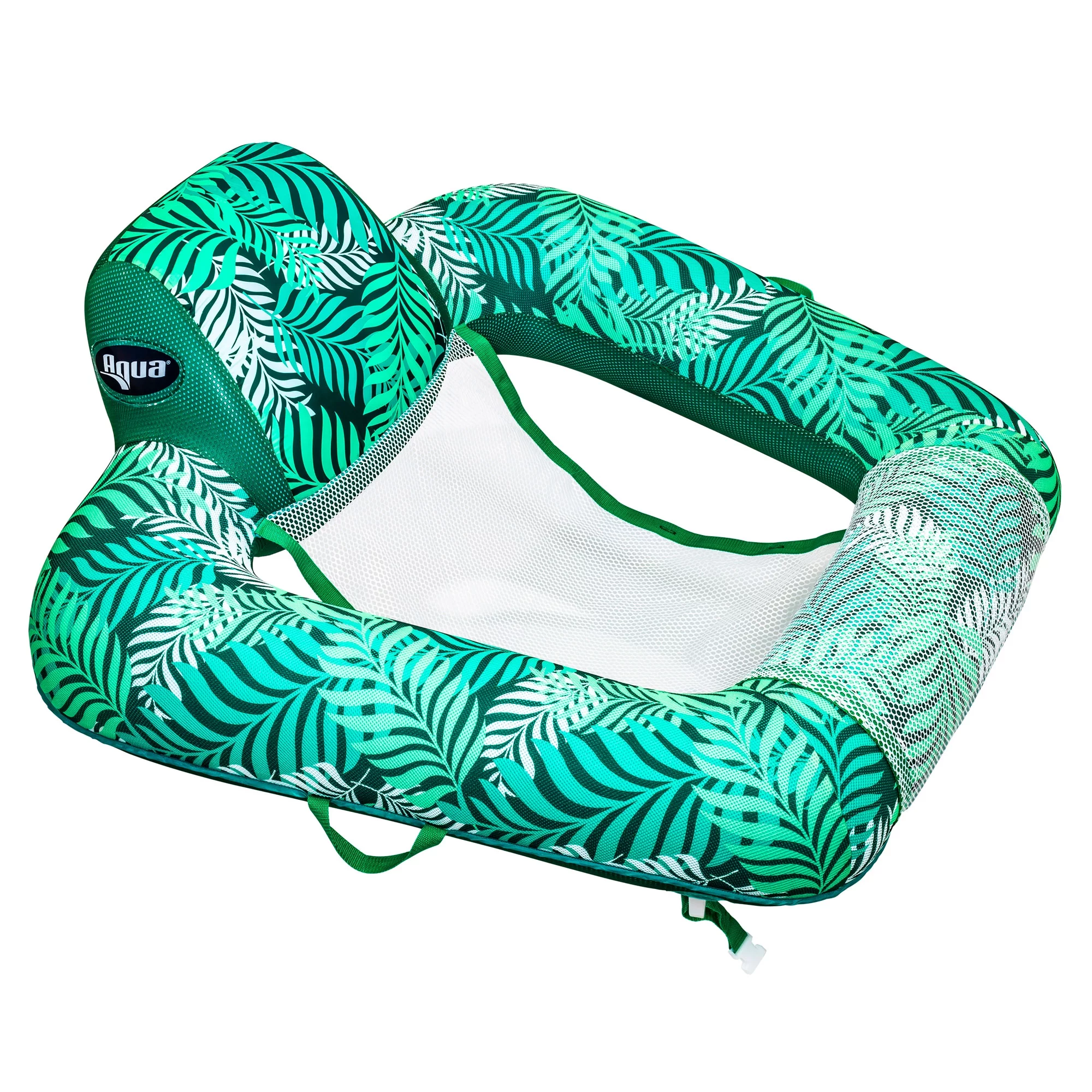 Aqua Zero Gravity Inflatable Swimming Pool Chair Float, Teal Fern Green
