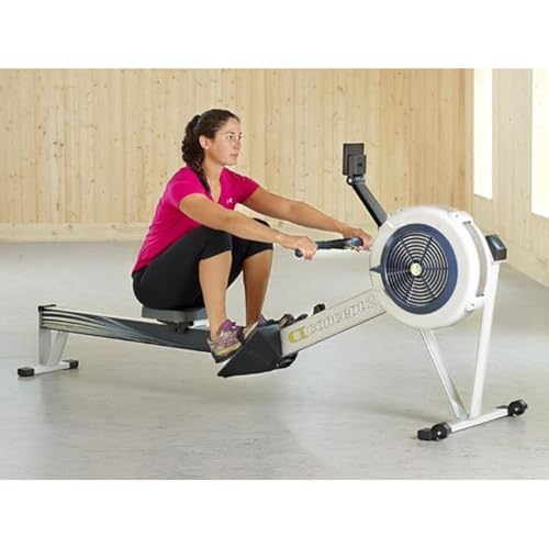 Concept2 RowErg Model D Indoor Rowing Machine with PM5 Monitor, Device Holder, Adjustable Air Resistance, Easy Storage (Gray)